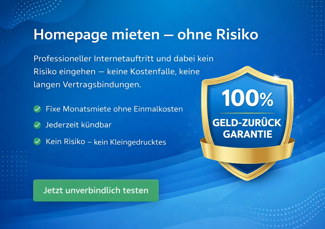 Homepage leasen – ohne Kaufrisiko starten